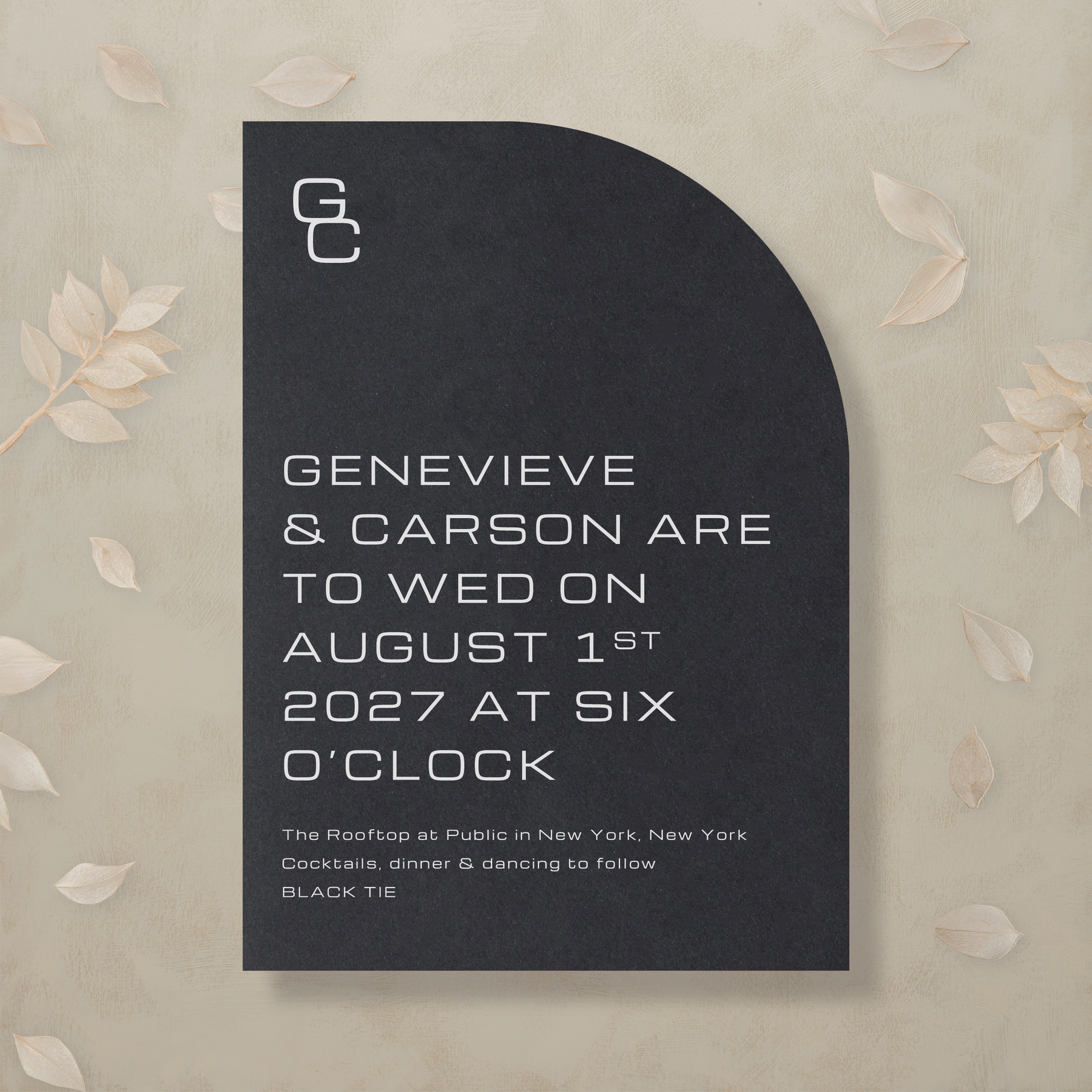 Editorial Eclectic Wedding Invitation