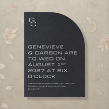 Editorial Eclectic Wedding Invitation