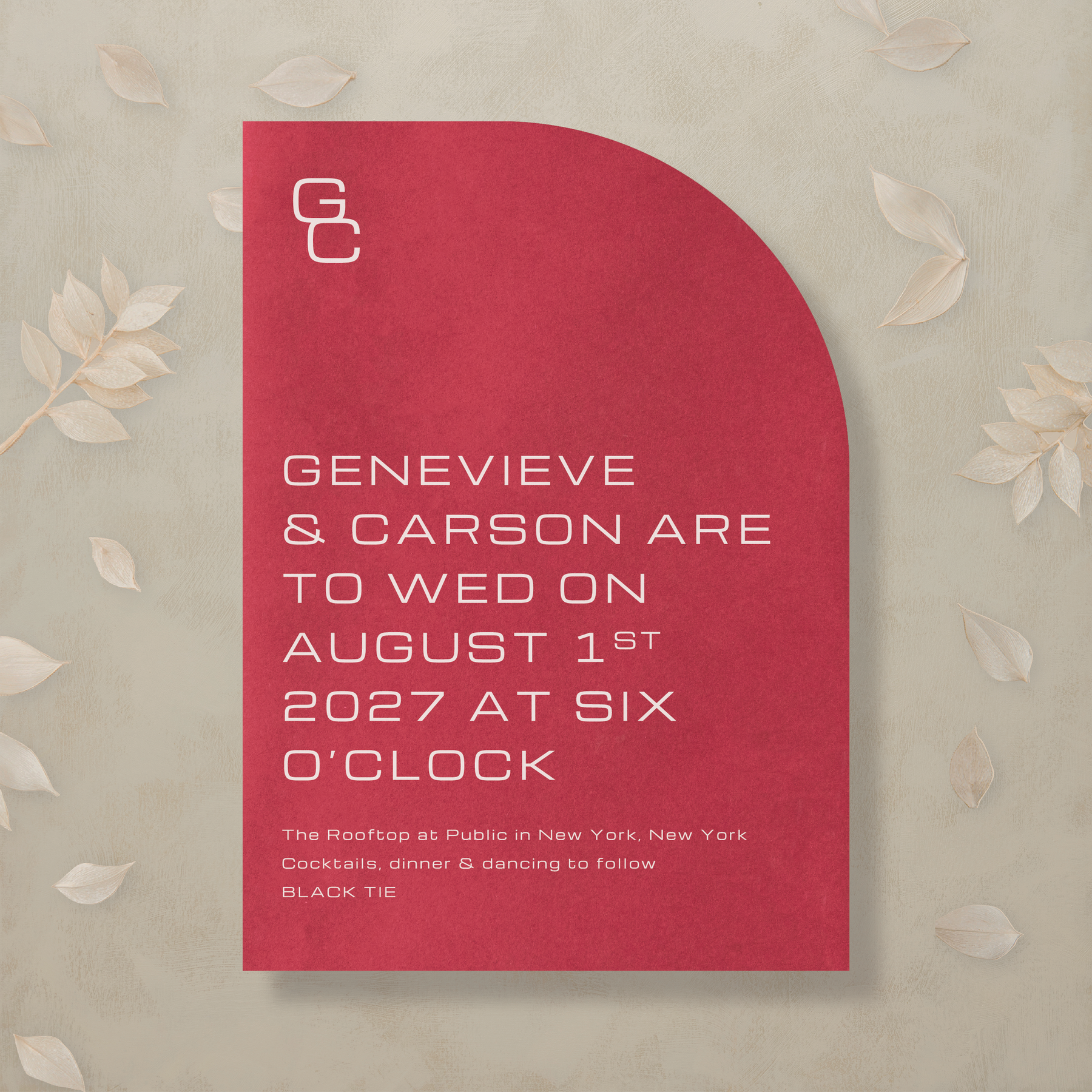 Editorial Eclectic Wedding Invitation
