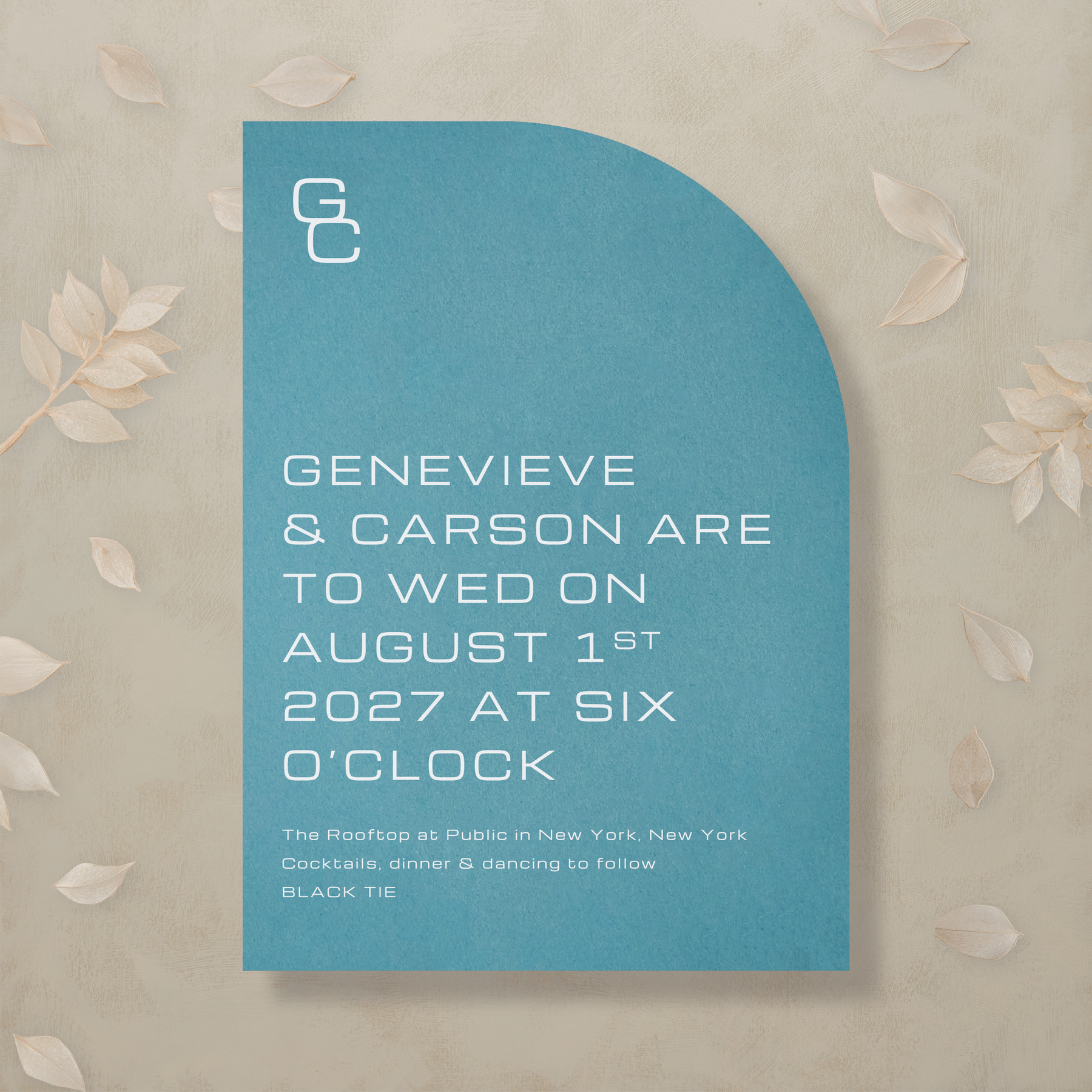Editorial Eclectic Wedding Invitation