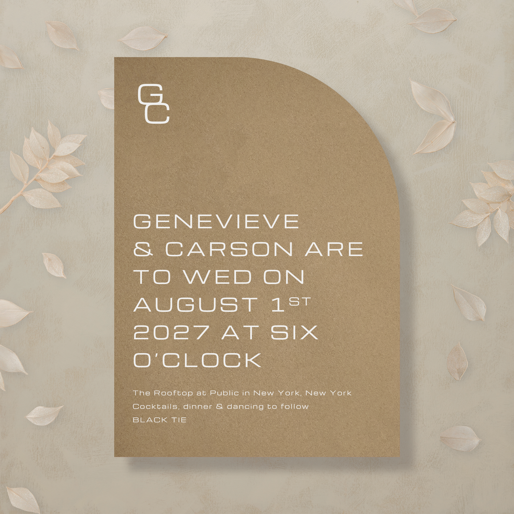Editorial Eclectic Wedding Invitation