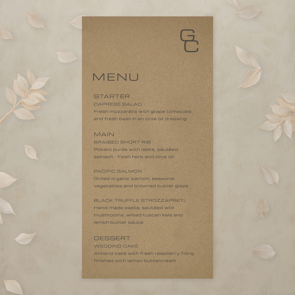Editorial Eclectic Menu