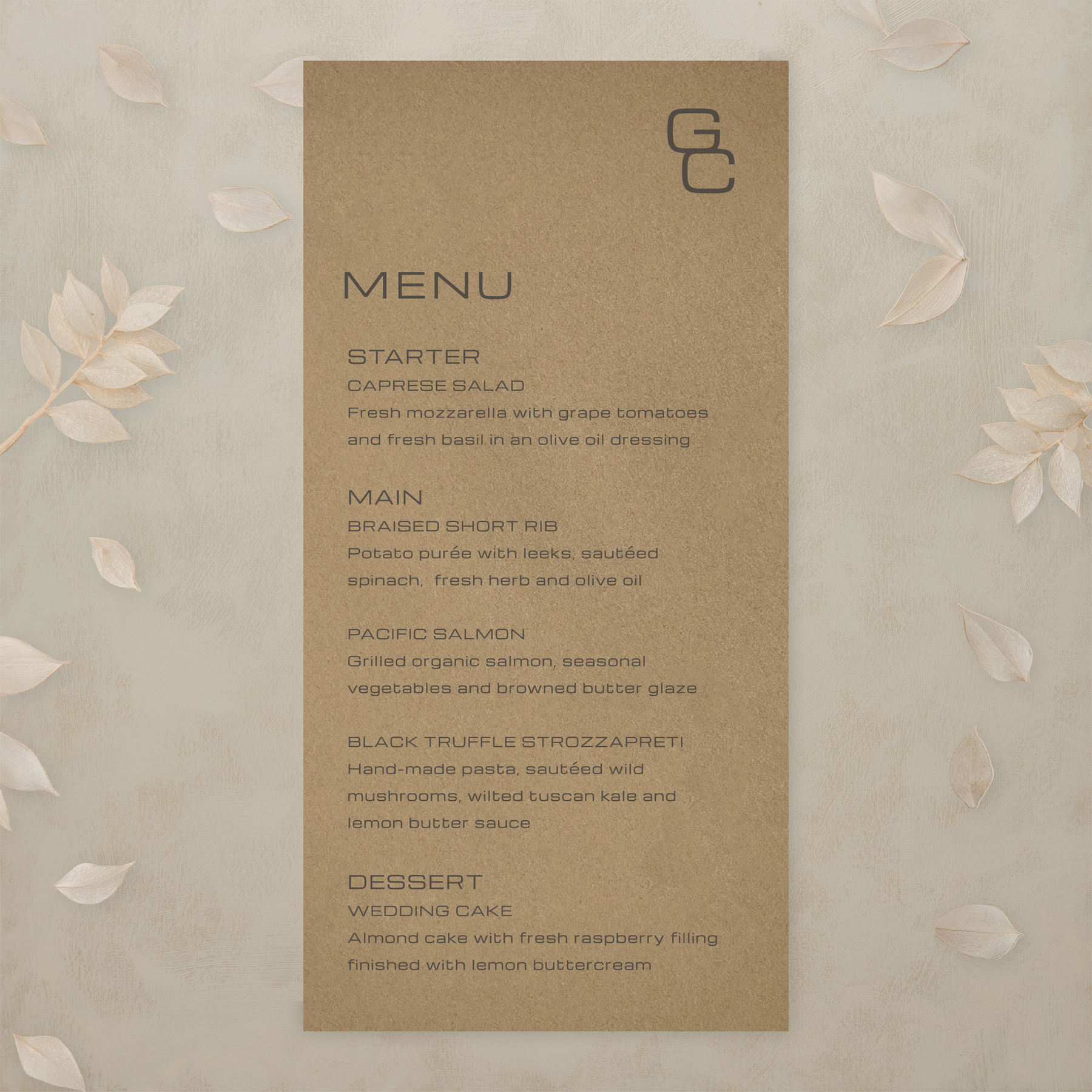 Editorial Eclectic Menu
