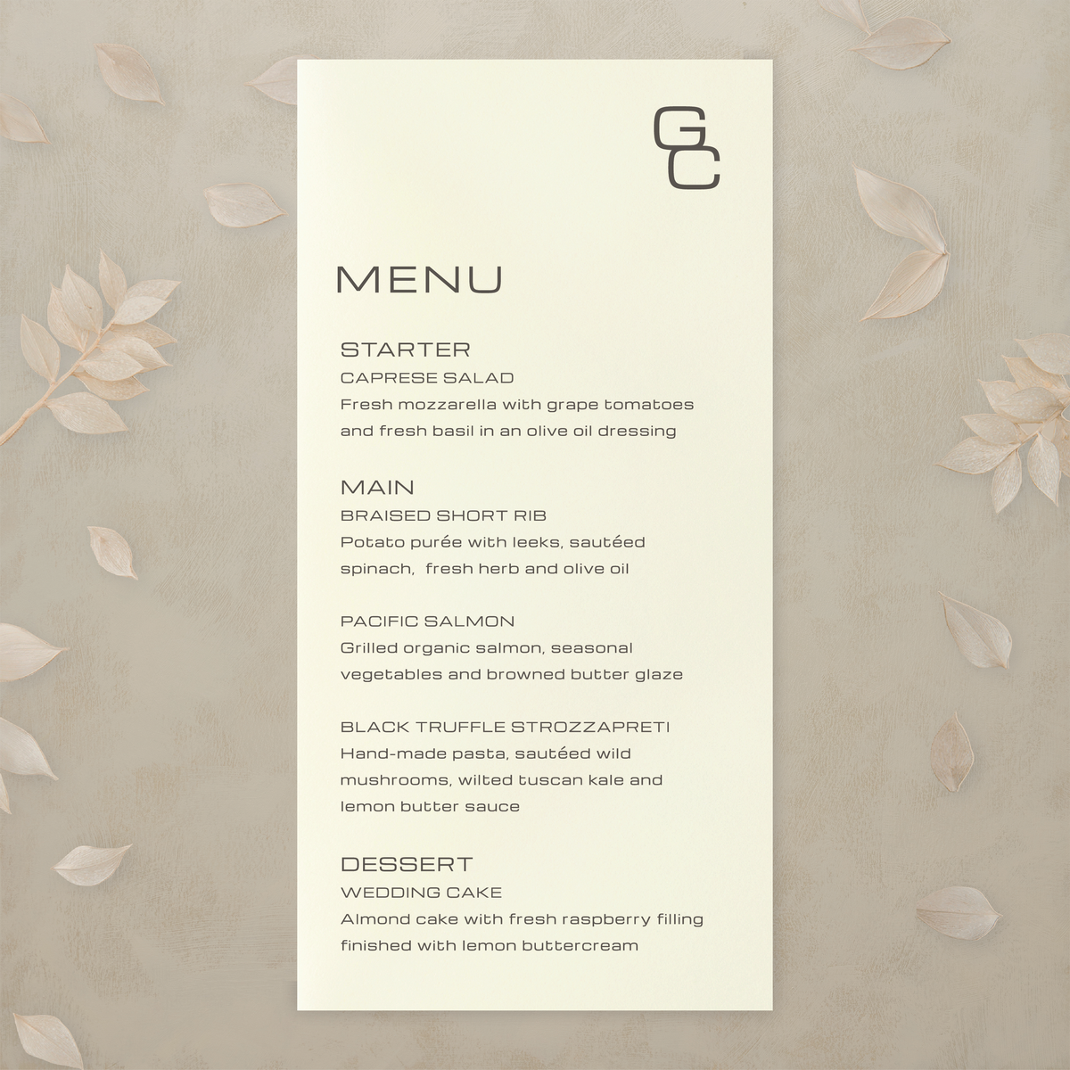 Editorial Eclectic Menu