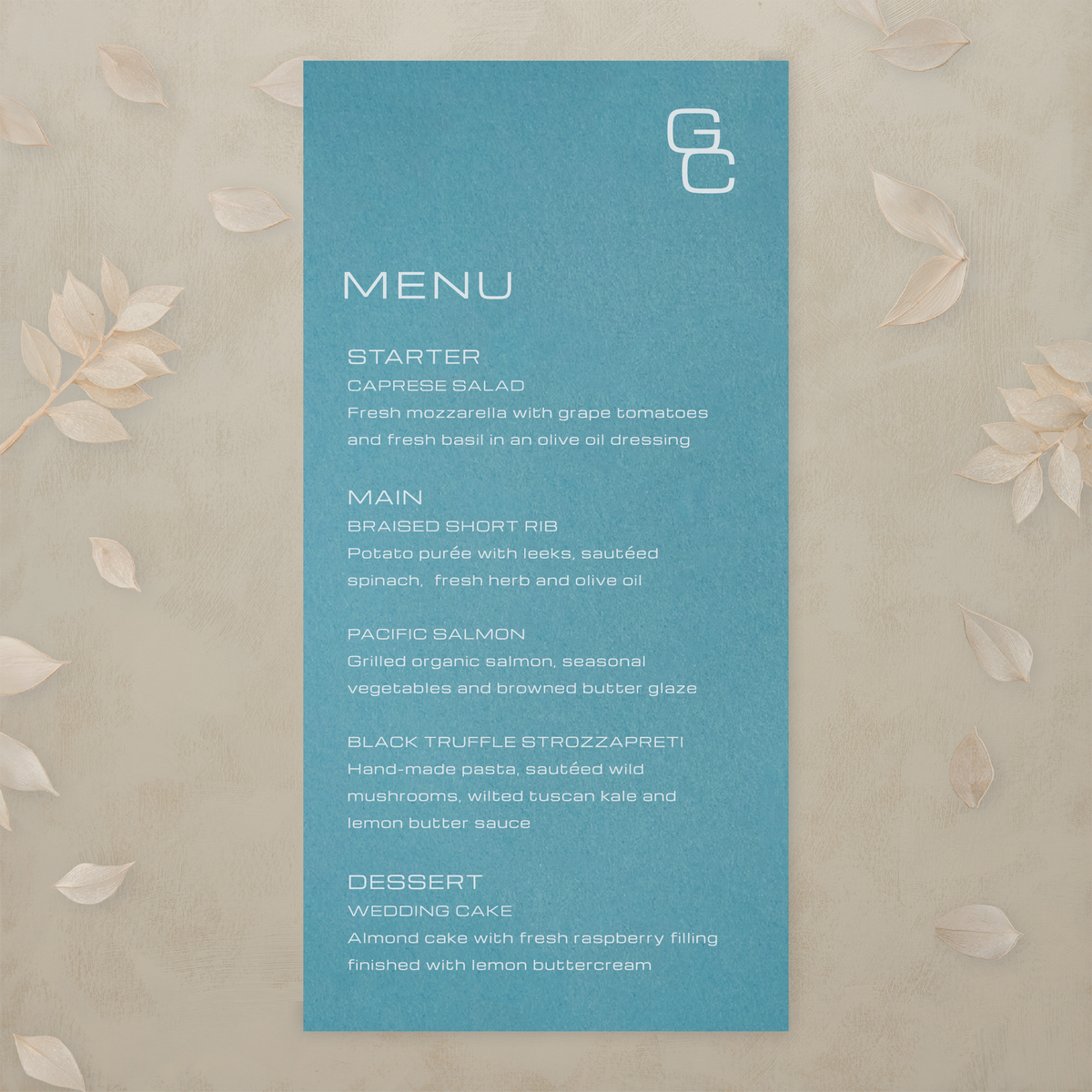 Editorial Eclectic Menu