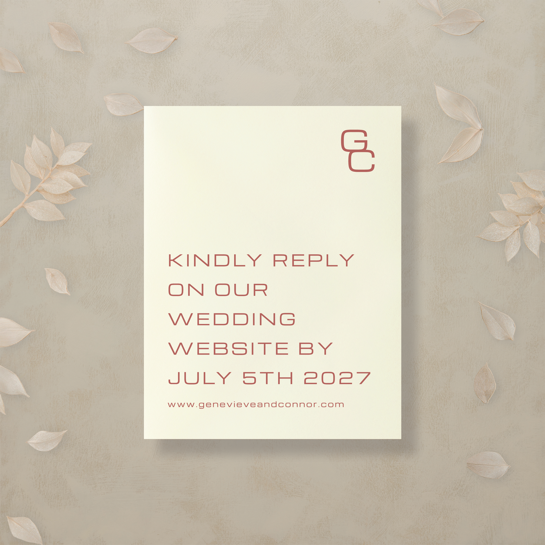 Editorial Eclectic Digital RSVP Card