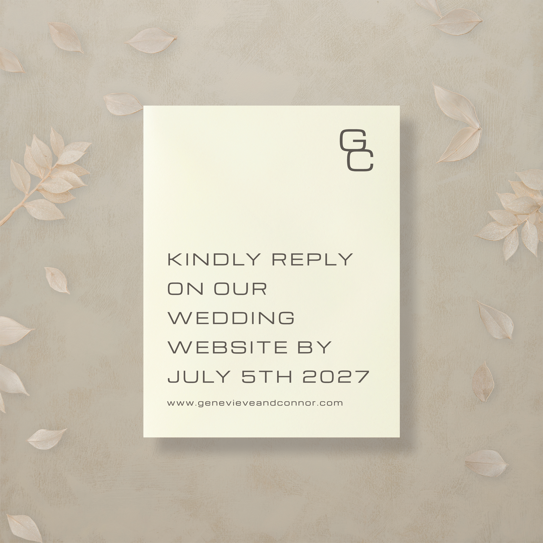 Editorial Eclectic Digital RSVP Card
