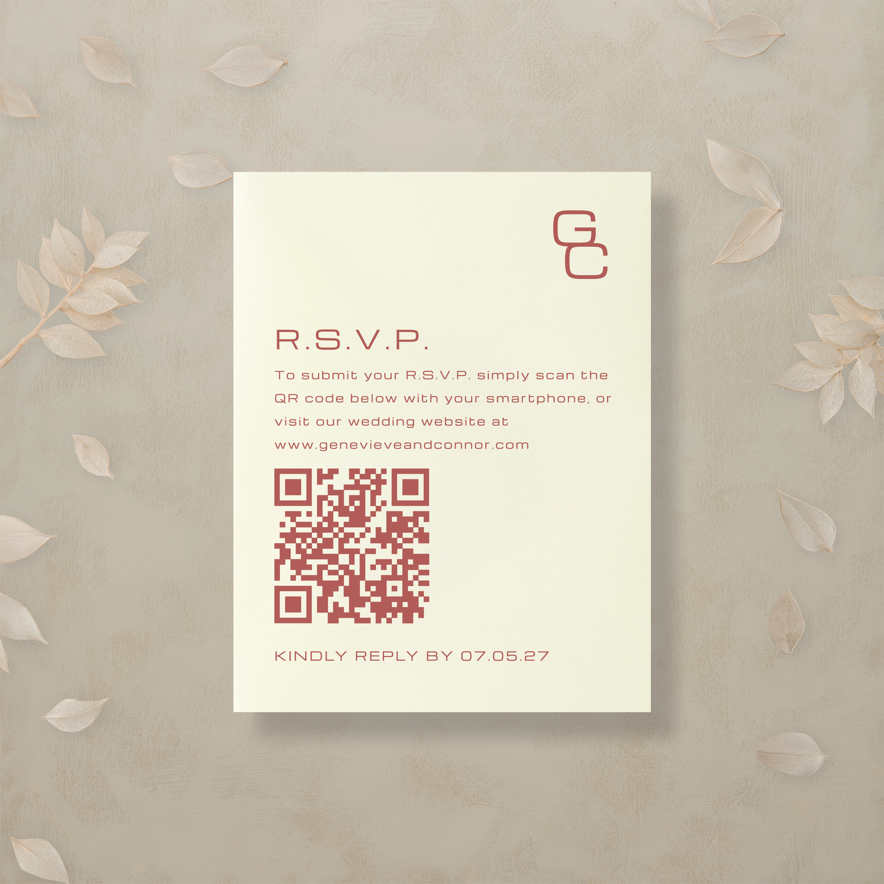 Editorial Eclectic Digital RSVP Card