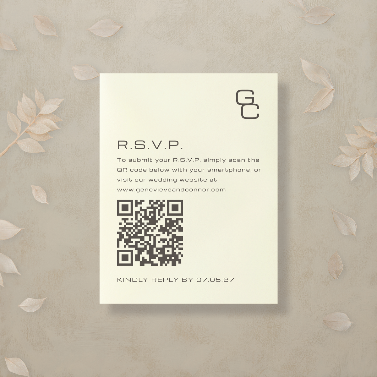 Editorial Eclectic Digital RSVP Card