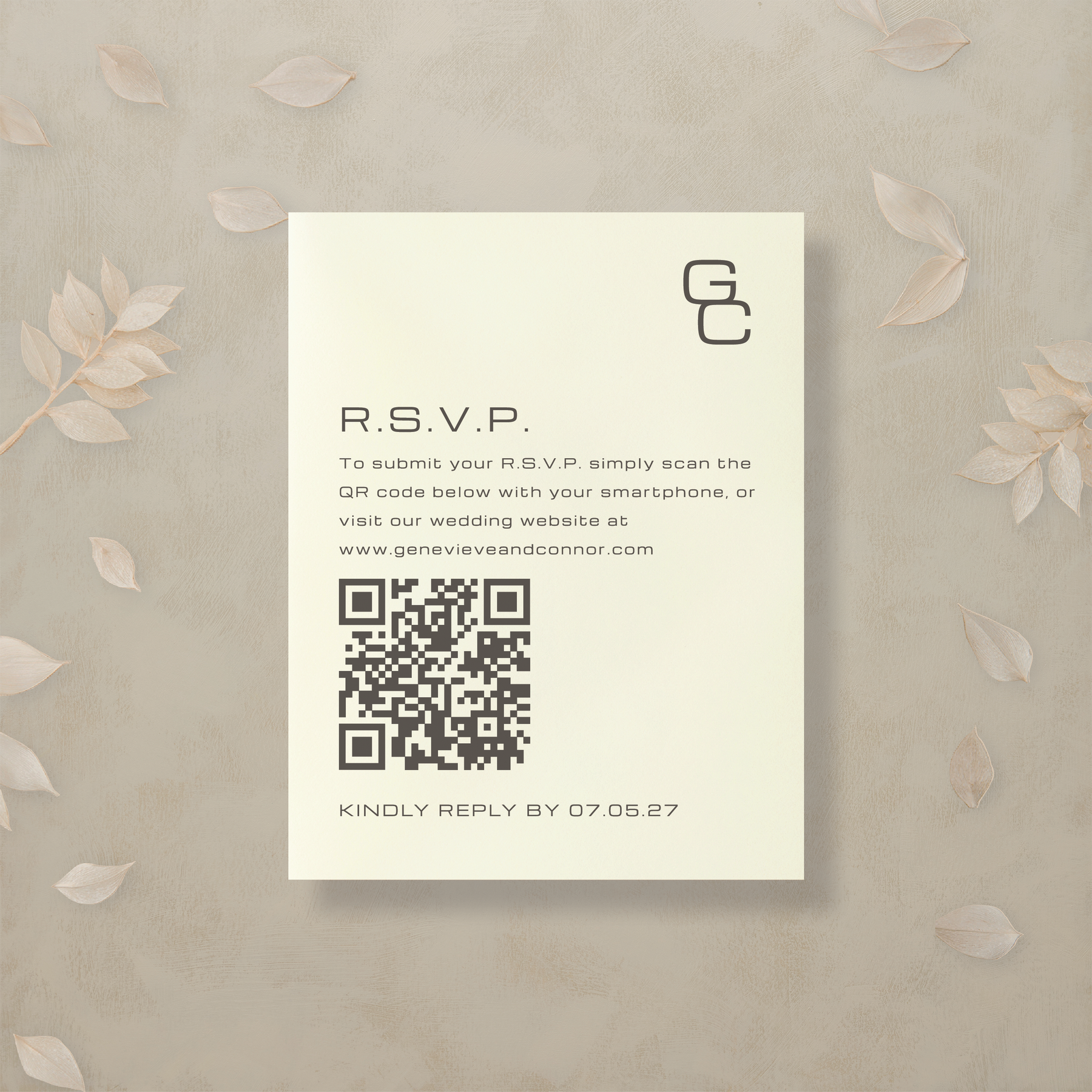 Editorial Eclectic Digital RSVP Card