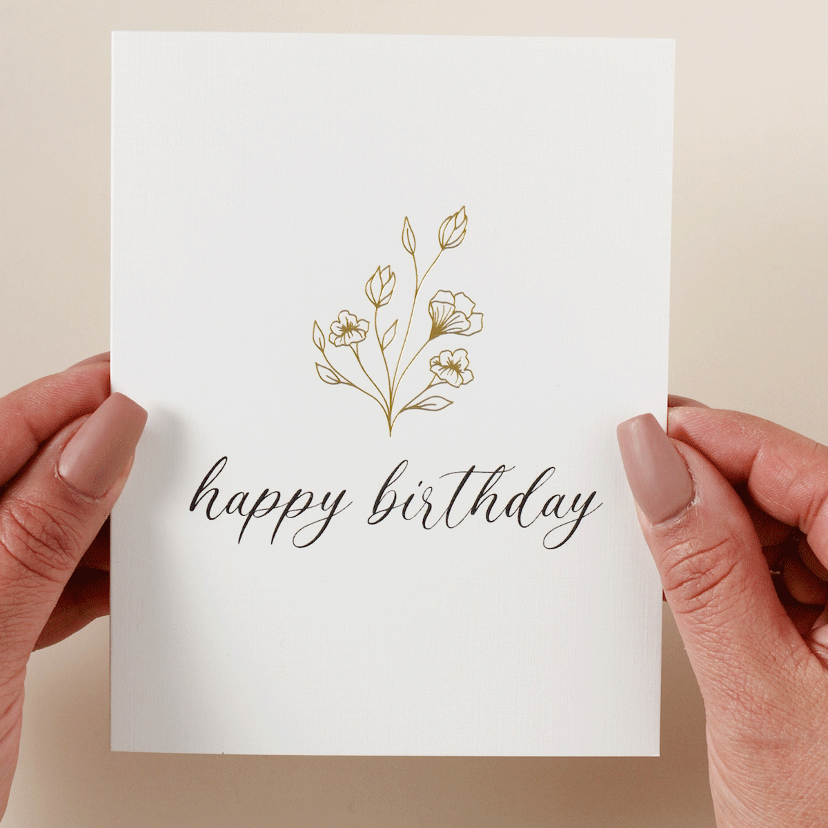 Evelyn Foilpress Birthday Card