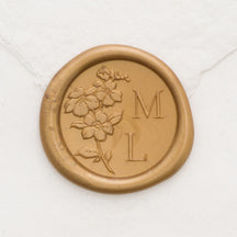 Forget Me Not Monogram Wax Seals