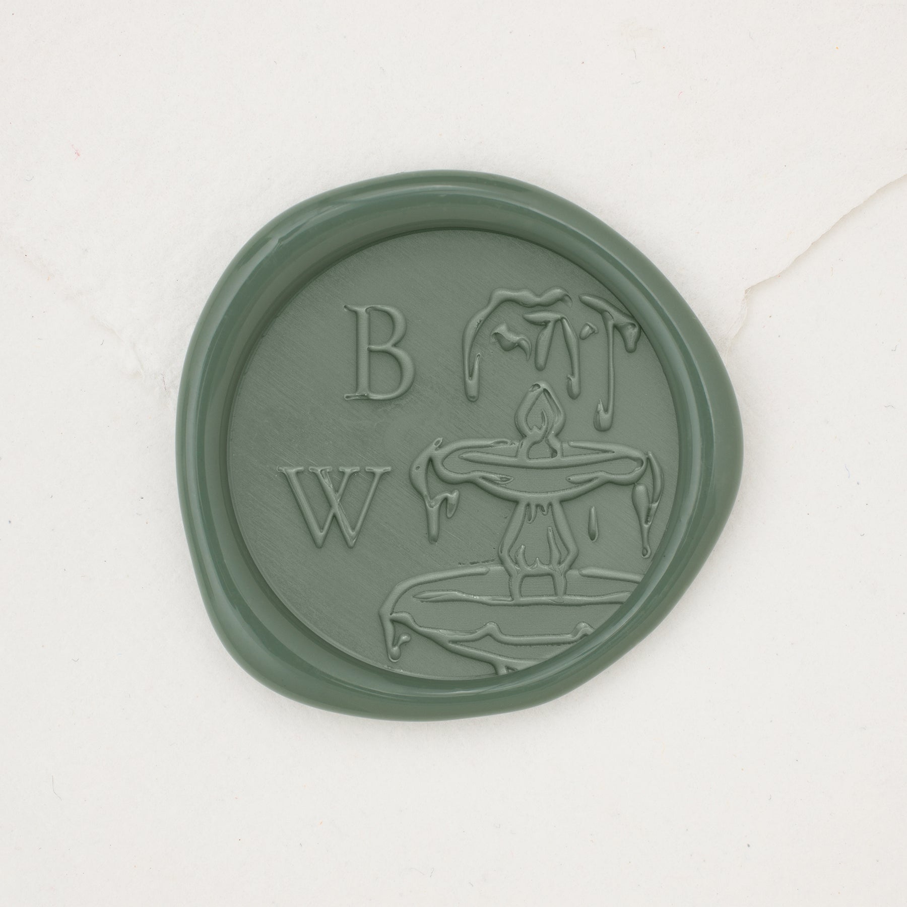 Fountain Monogram Wax Stamp