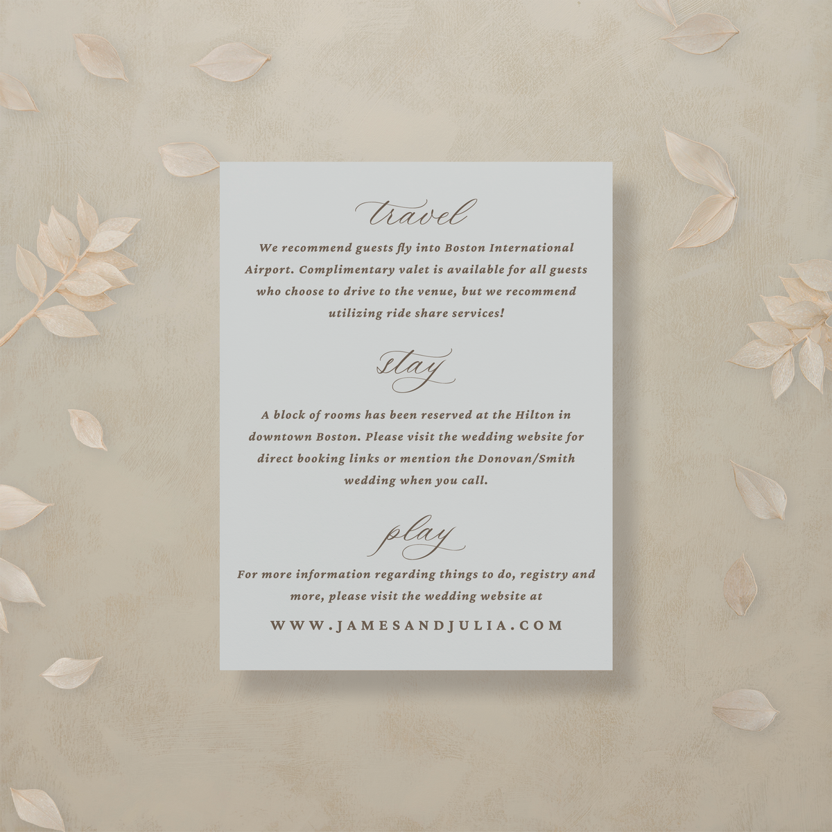 Modern Romance Details Card