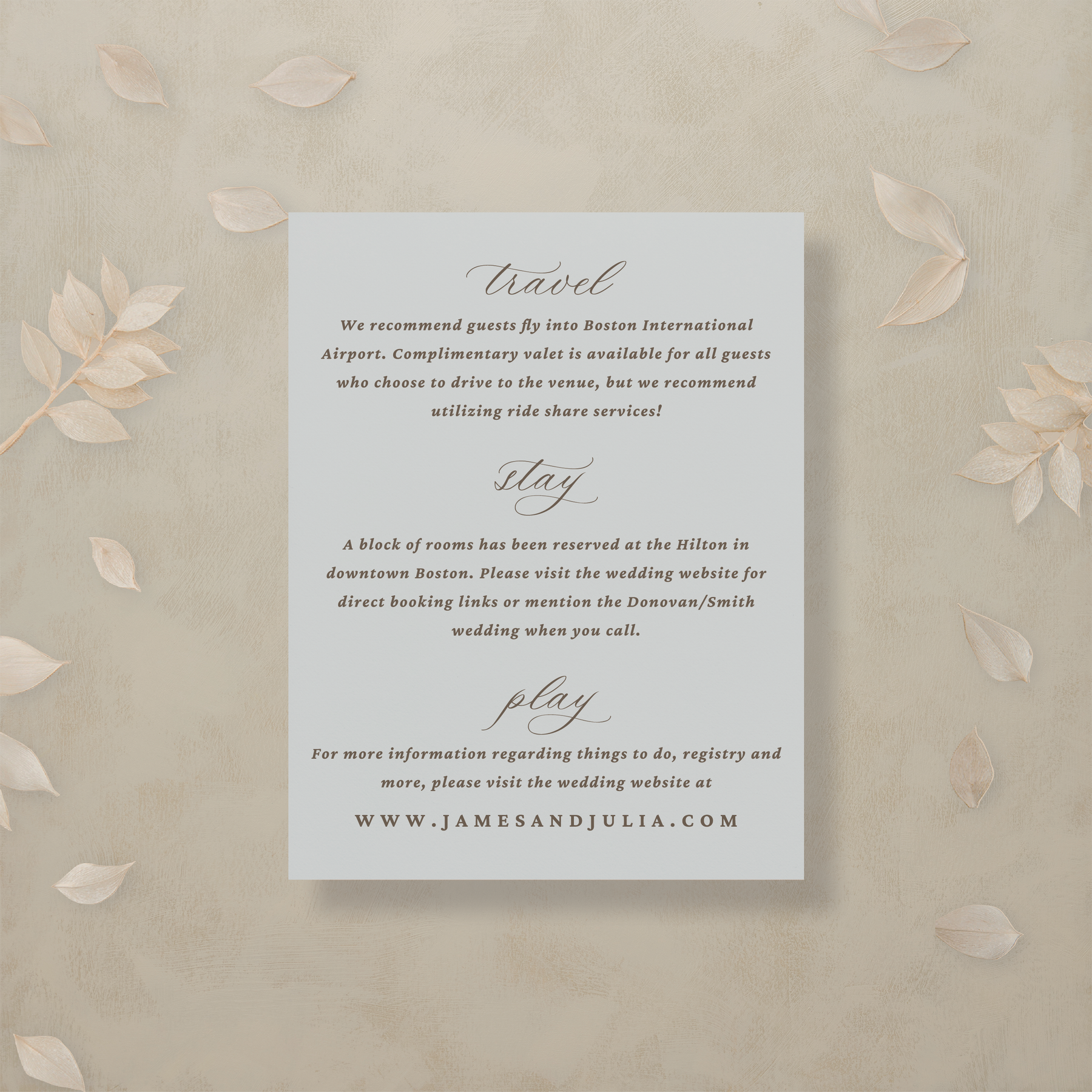 Modern Romance Details Card