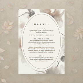 (Sample) Modern Romance All In One Wedding Invitation