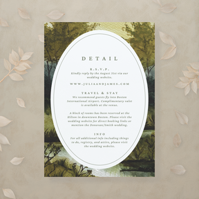 (Sample) Modern Romance All In One Wedding Invitation