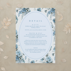 (Sample) Modern Romance All In One Wedding Invitation