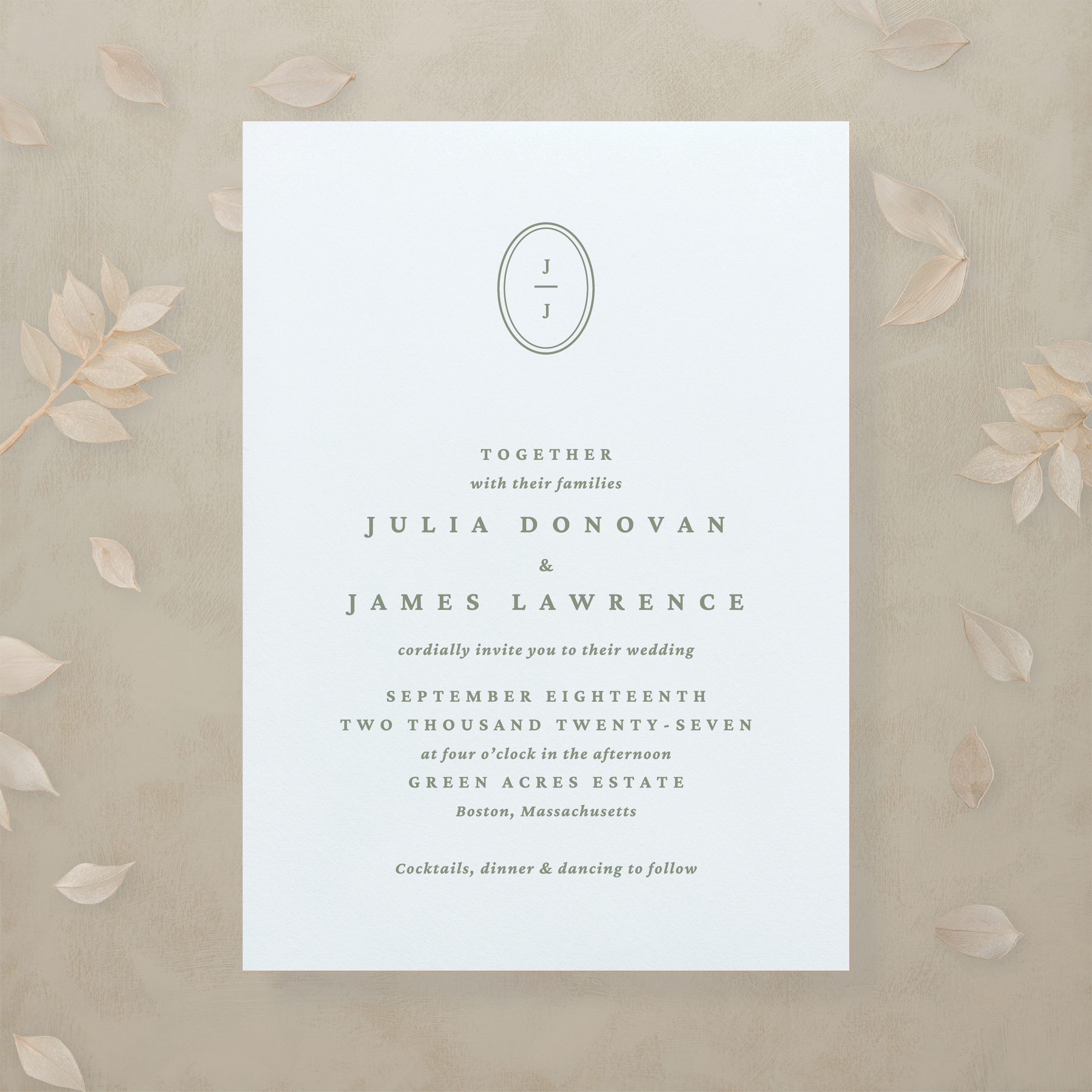 Modern Romance Wedding Invitation