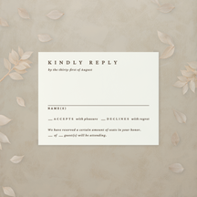 Modern Romance RSVP Card