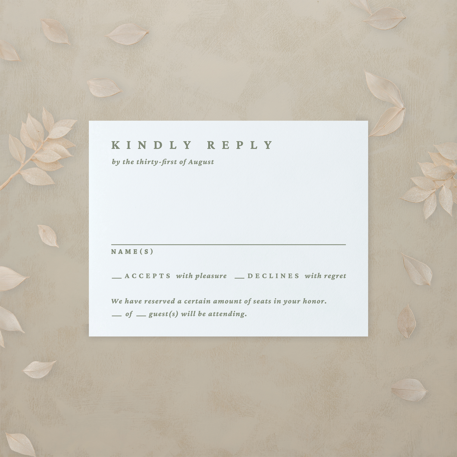 Modern Romance RSVP Card