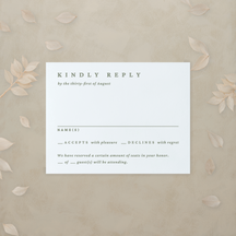 Modern Romance RSVP Card