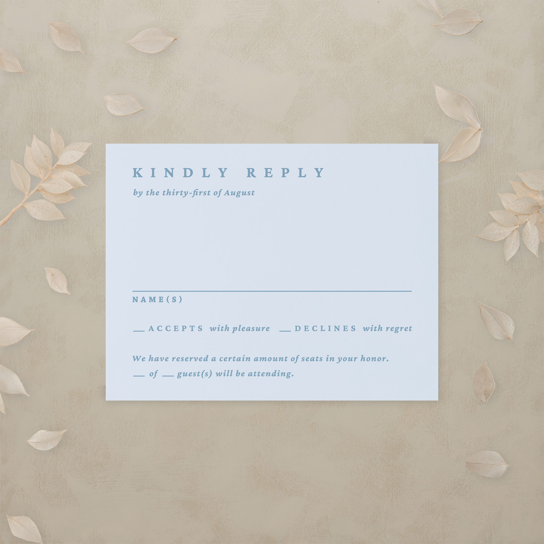 Modern Romance RSVP Card