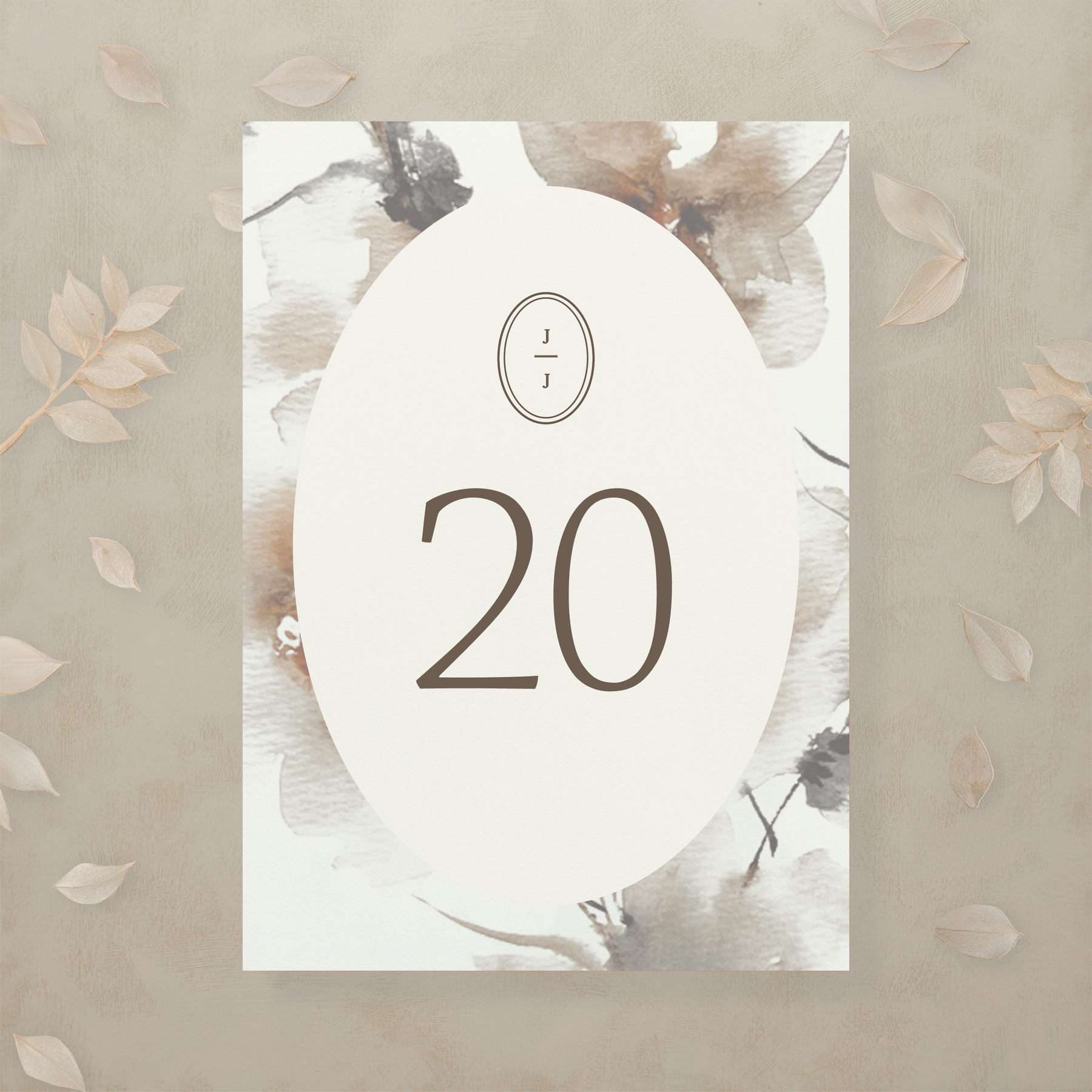 Modern Romance Table Number