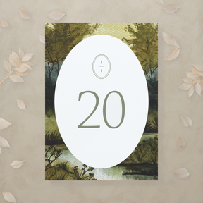 Modern Romance Table Number