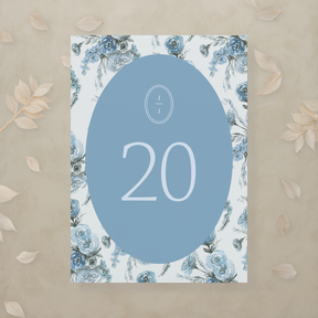 Modern Romance Table Number