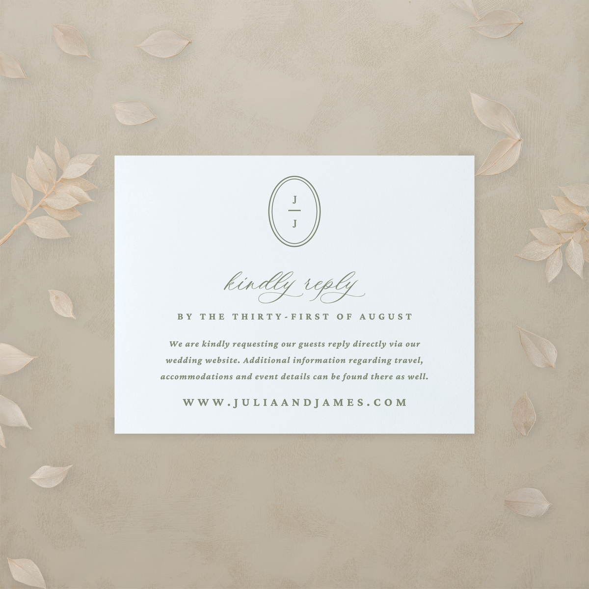 Modern Romance Digital RSVP Card