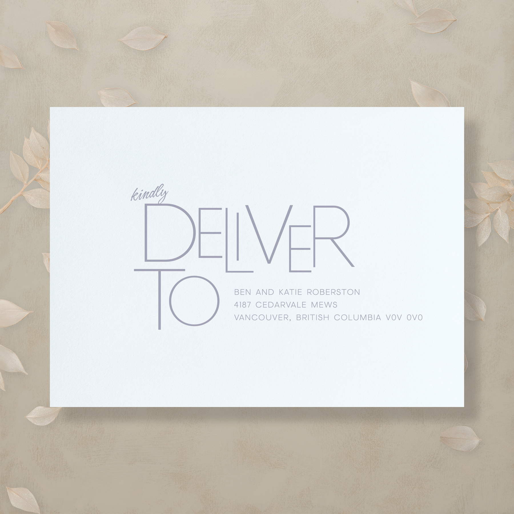 Monochrome Muse Addressed Envelopes