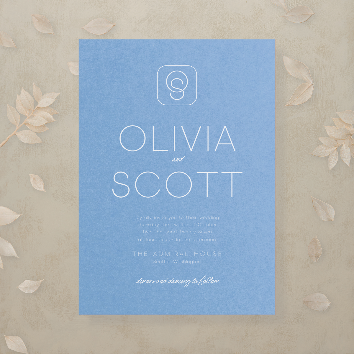 Monochrome Muse Wedding Invitation