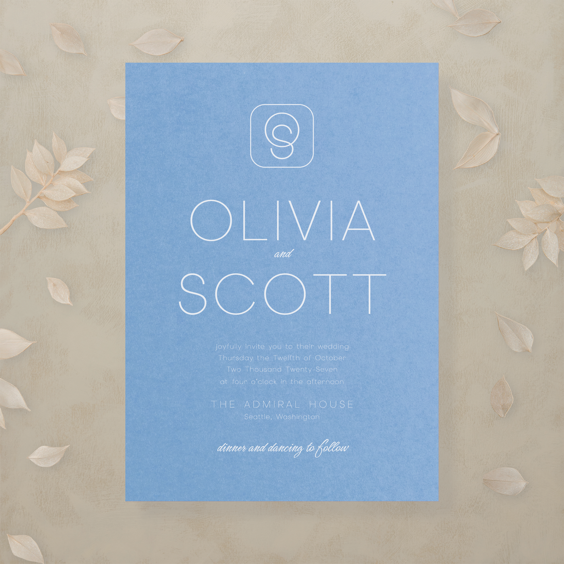 (Sample) Monochrome Muse Wedding Invitation