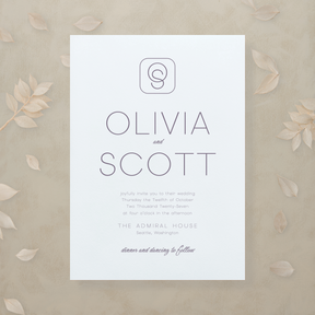 (Sample) Monochrome Muse Wedding Invitation