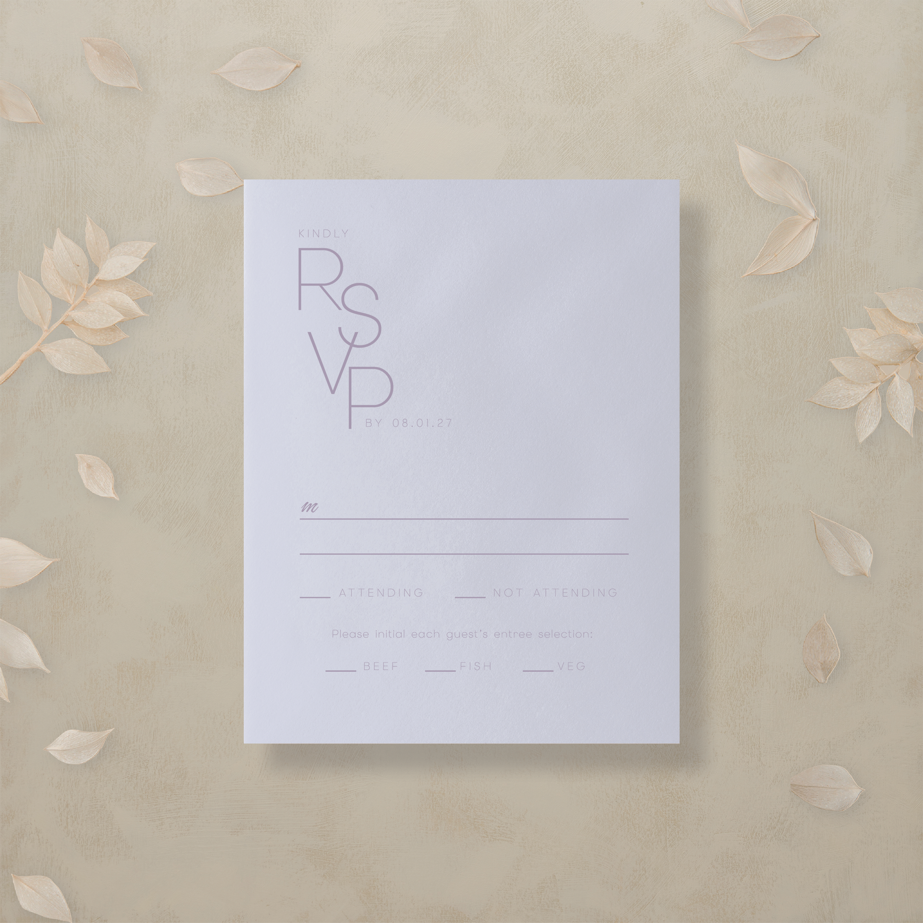 Monochrome Muse RSVP Card