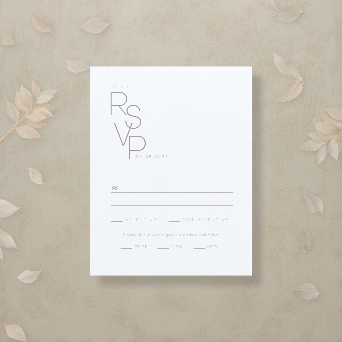 Monochrome Muse RSVP Card