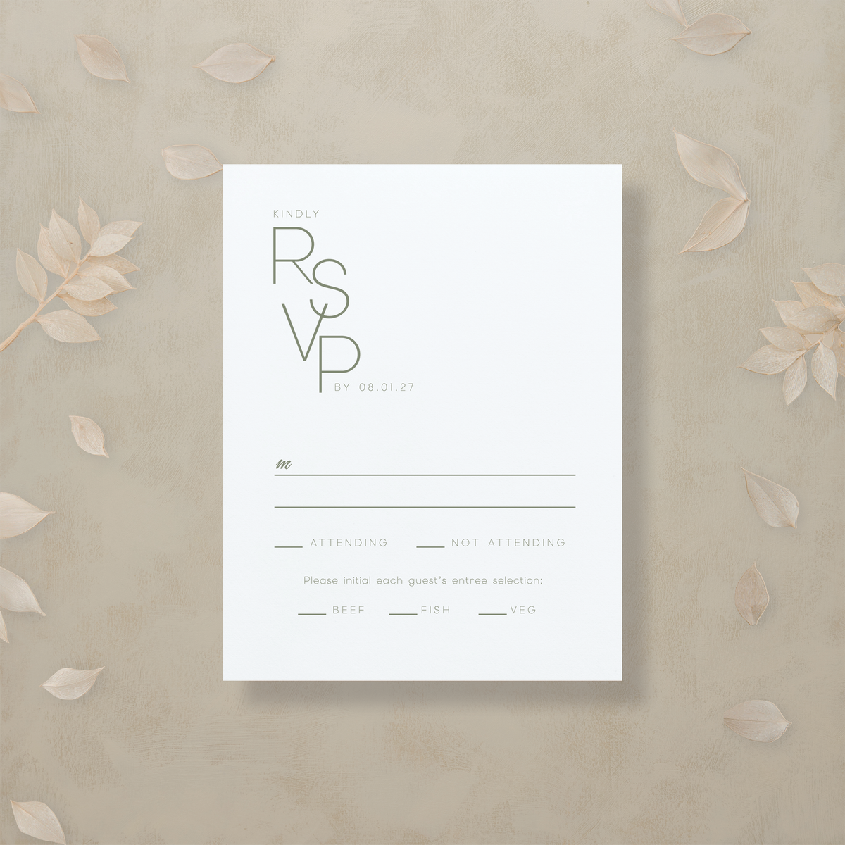 Monochrome Muse RSVP Card