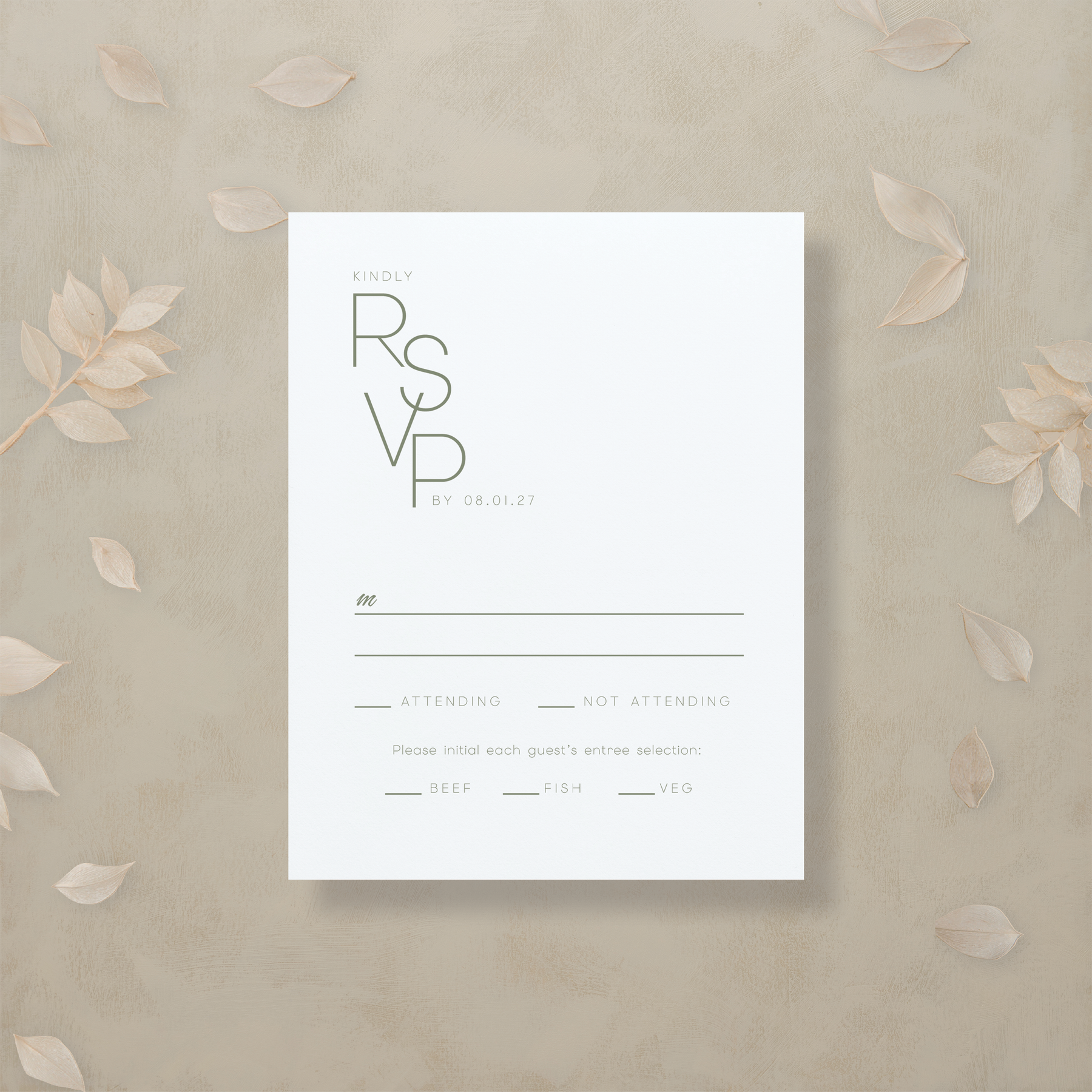 Monochrome Muse RSVP Card