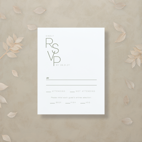 Monochrome Muse RSVP Card