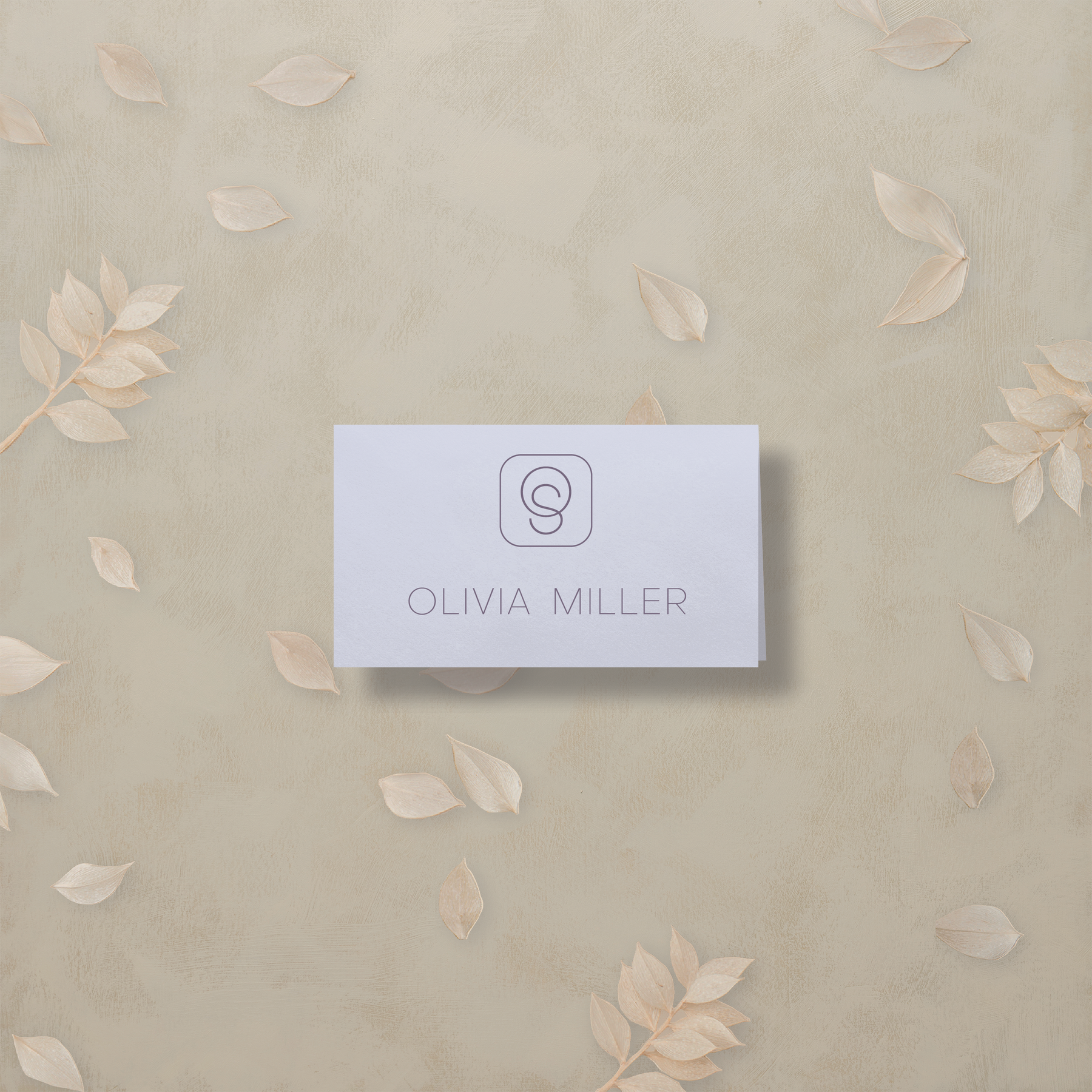 Monochrome Muse Place Card