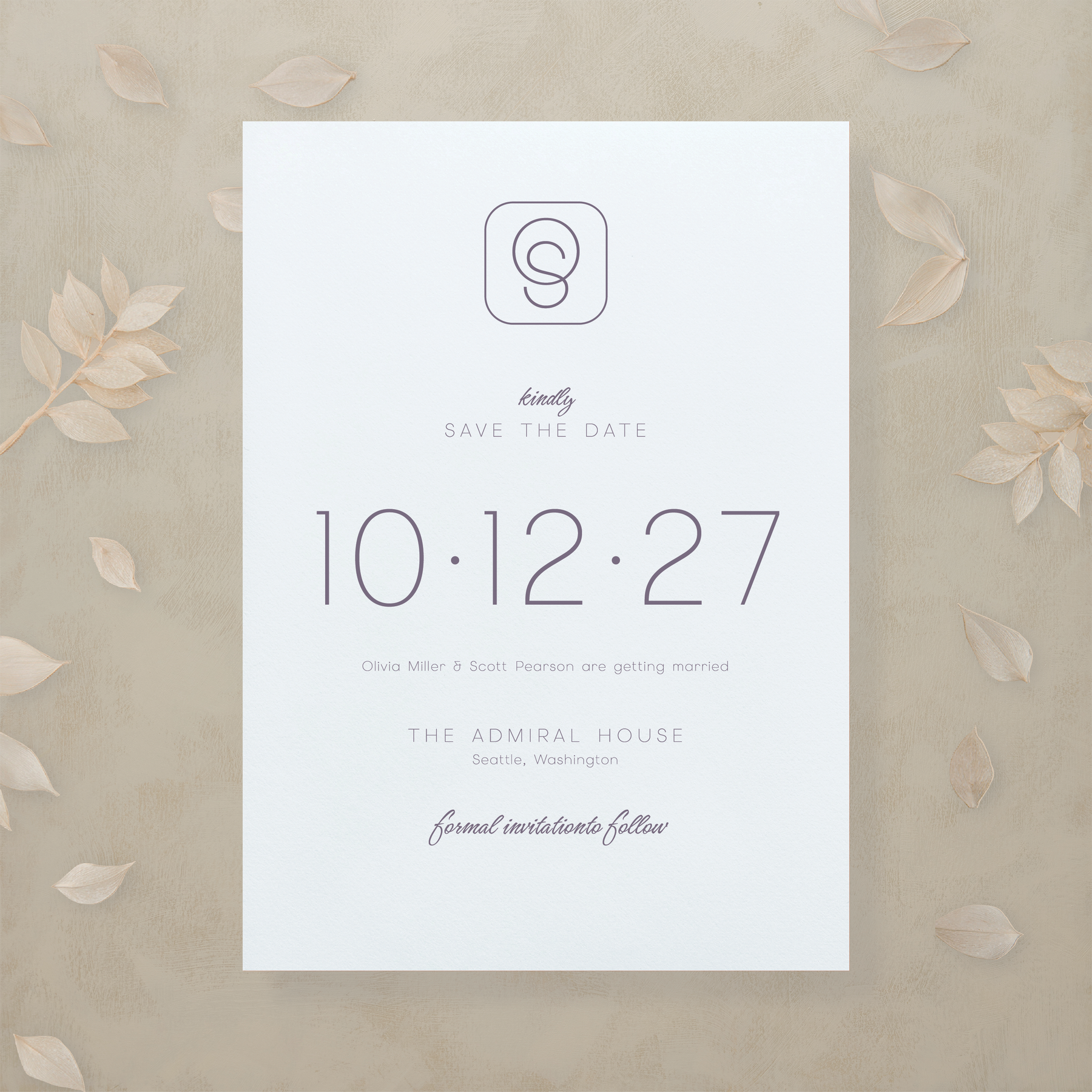 (Sample) Monochrome Muse Save The Date