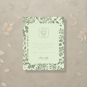 Monochrome Muse Digital RSVP Card