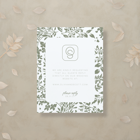 Monochrome Muse Digital RSVP Card
