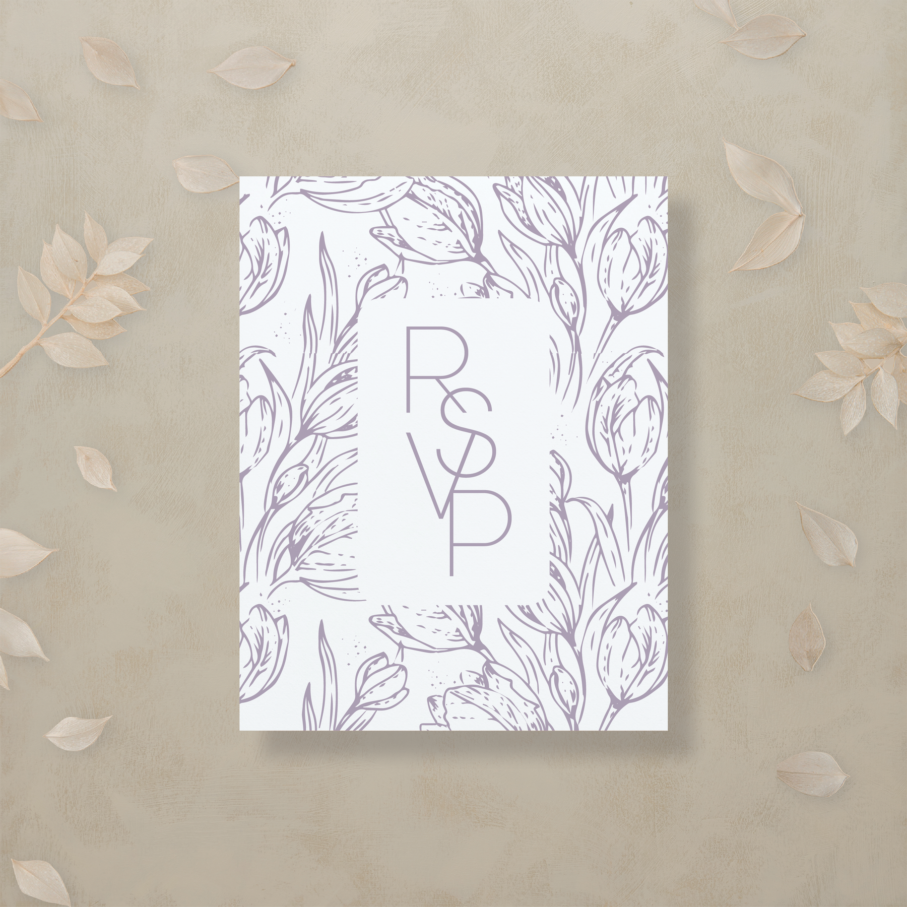 Monochrome Muse Digital RSVP Card