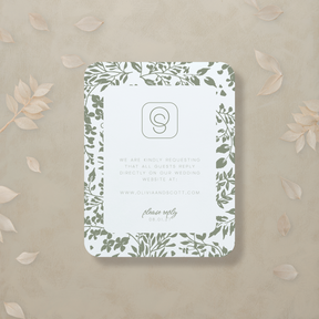 Monochrome Muse Digital RSVP Card