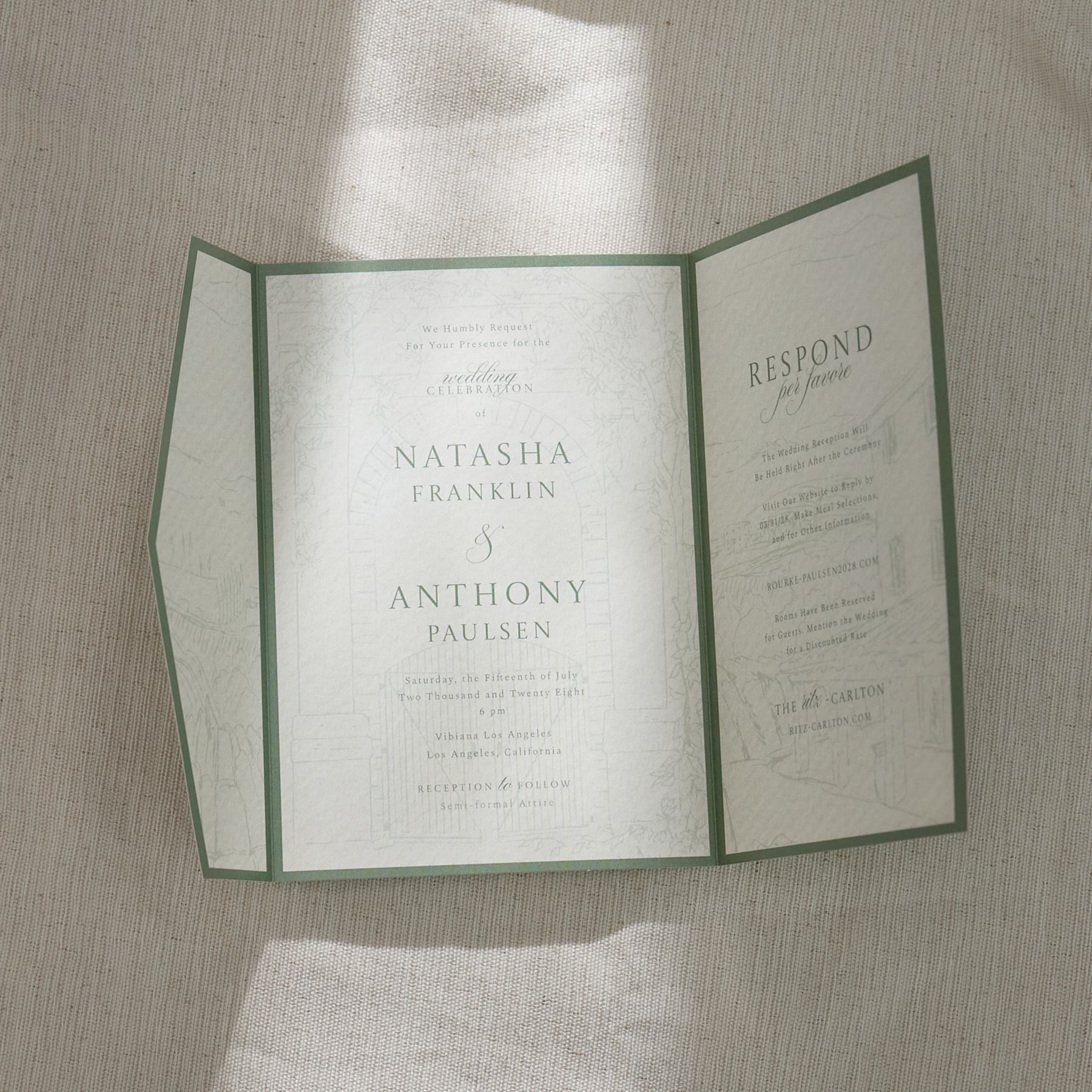 Dolce Vita Folio Wedding Invitations