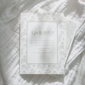 Rose Serenade All In One Wedding Invitations