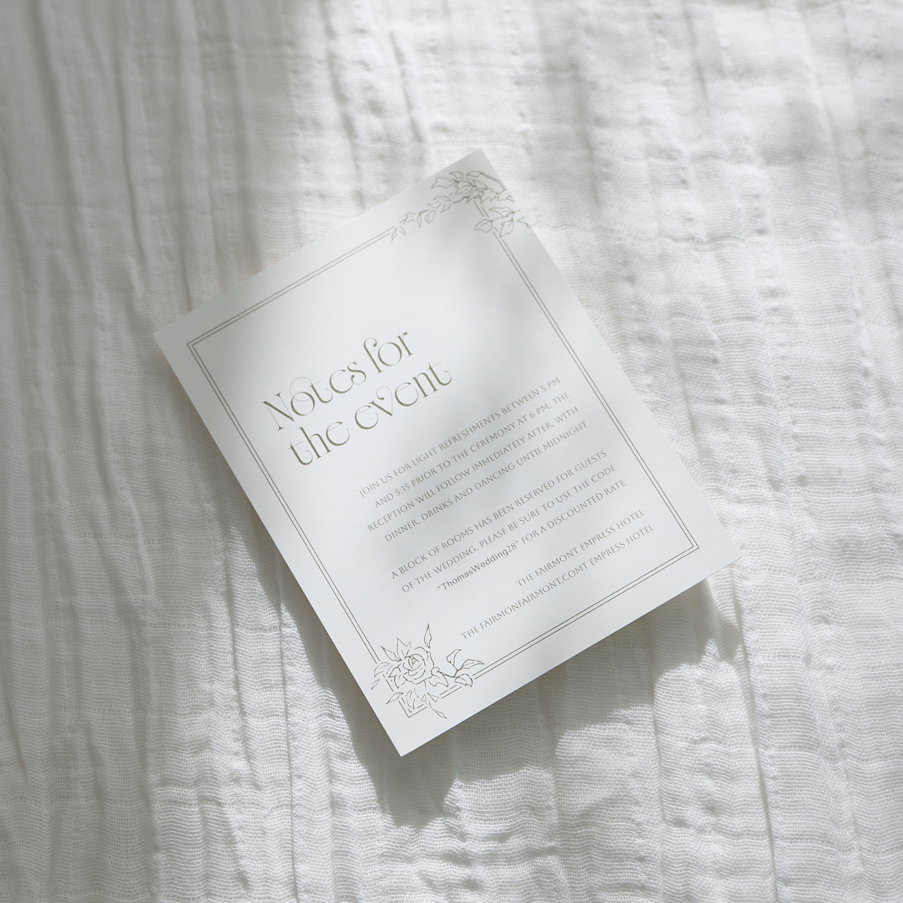 Rose Serenade Details Card