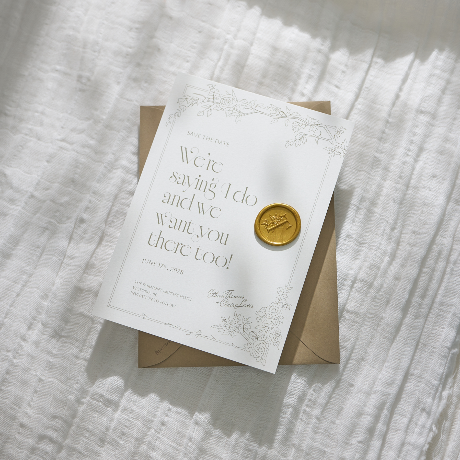 Rose Serenade Save The Date